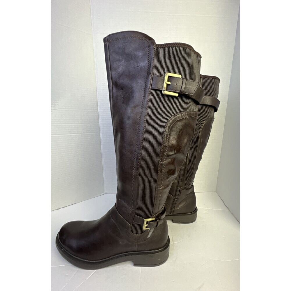 White Mountain Desirable Womens Faux Leather Knee-High Boots Brown Size 7.5 M